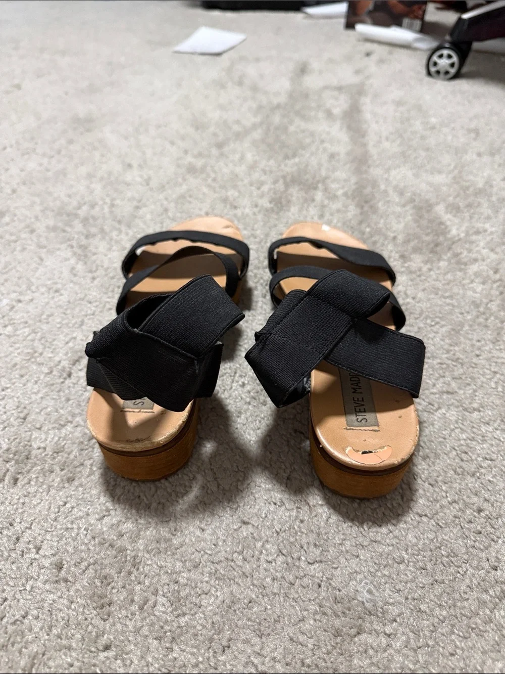 Steve Madden Black Strappy Ankle-Tie Sandals